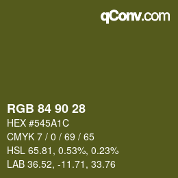 Farbcode: RGB 84 90 28 | qconv.com