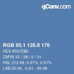 Color code: RGB 85.1 126.8 176 | qconv.com