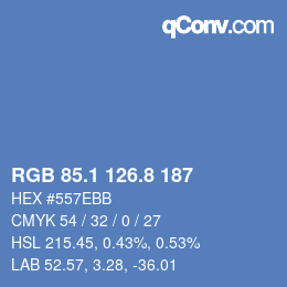Color code: RGB 85.1 126.8 187 | qconv.com
