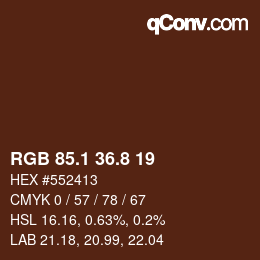Farbcode: RGB 85.1 36.8 19 | qconv.com