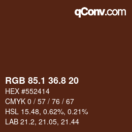 Farbcode: RGB 85.1 36.8 20 | qconv.com