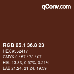 Color code: RGB 85.1 36.8 23 | qconv.com