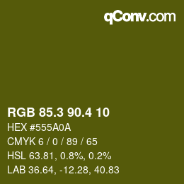 カラーコード: RGB 85.3 90.4 10 | qconv.com