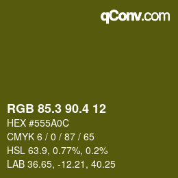 カラーコード: RGB 85.3 90.4 12 | qconv.com