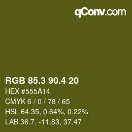カラーコード: RGB 85.3 90.4 20 | qconv.com