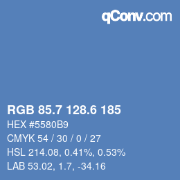 カラーコード: RGB 85.7 128.6 185 | qconv.com