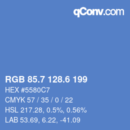カラーコード: RGB 85.7 128.6 199 | qconv.com