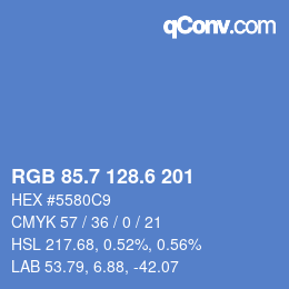 カラーコード: RGB 85.7 128.6 201 | qconv.com