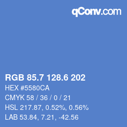 カラーコード: RGB 85.7 128.6 202 | qconv.com