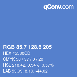 カラーコード: RGB 85.7 128.6 205 | qconv.com