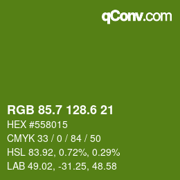 カラーコード: RGB 85.7 128.6 21 | qconv.com