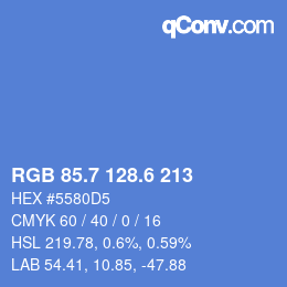 カラーコード: RGB 85.7 128.6 213 | qconv.com