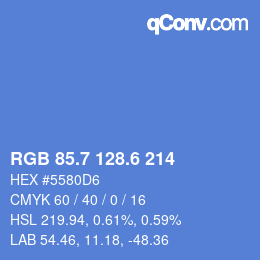 カラーコード: RGB 85.7 128.6 214 | qconv.com