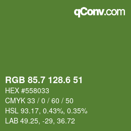 カラーコード: RGB 85.7 128.6 51 | qconv.com