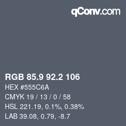Color code: RGB 85.9 92.2 106 | qconv.com