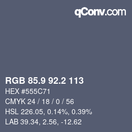 Color code: RGB 85.9 92.2 113 | qconv.com