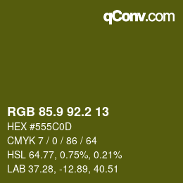 Color code: RGB 85.9 92.2 13 | qconv.com
