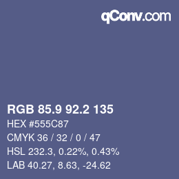 Color code: RGB 85.9 92.2 135 | qconv.com