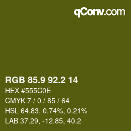 カラーコード: RGB 85.9 92.2 14 | qconv.com