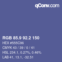 Farbcode: RGB 85.9 92.2 150 | qconv.com