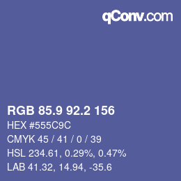 Color code: RGB 85.9 92.2 156 | qconv.com