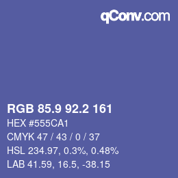 Color code: RGB 85.9 92.2 161 | qconv.com