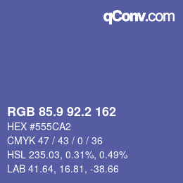 Color code: RGB 85.9 92.2 162 | qconv.com