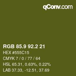 カラーコード: RGB 85.9 92.2 21 | qconv.com