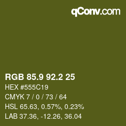 カラーコード: RGB 85.9 92.2 25 | qconv.com