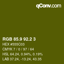 カラーコード: RGB 85.9 92.2 3 | qconv.com