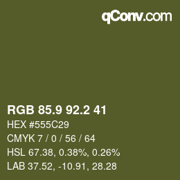 カラーコード: RGB 85.9 92.2 41 | qconv.com
