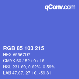 Color code: RGB 85 103 215 | qconv.com