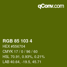 カラーコード: RGB 85 103 4 | qconv.com