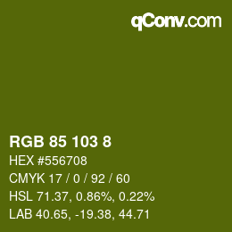 Farbcode: RGB 85 103 8 | qconv.com