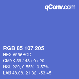 Color code: RGB 85 107 205 | qconv.com