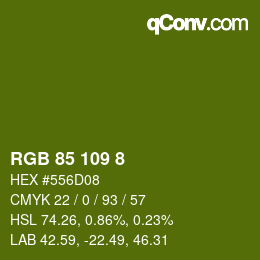 Color code: RGB 85 109 8 | qconv.com