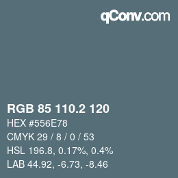 カラーコード: RGB 85 110.2 120 | qconv.com