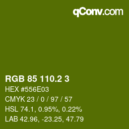 カラーコード: RGB 85 110.2 3 | qconv.com