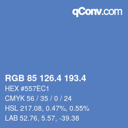 カラーコード: RGB 85 126.4 193.4 | qconv.com