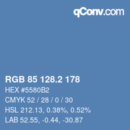 カラーコード: RGB 85 128.2 178 | qconv.com