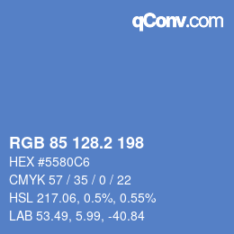 Color code: RGB 85 128.2 198 | qconv.com