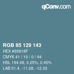 Color code: RGB 85 129 143 | qconv.com