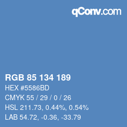 Color code: RGB 85 134 189 | qconv.com