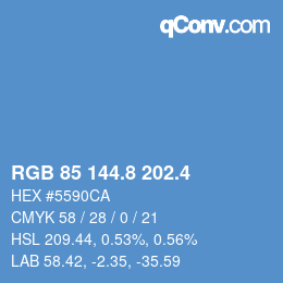 カラーコード: RGB 85 144.8 202.4 | qconv.com