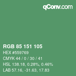 Color code: RGB 85 151 105 | qconv.com