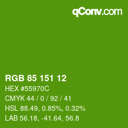 Color code: RGB 85 151 12 | qconv.com