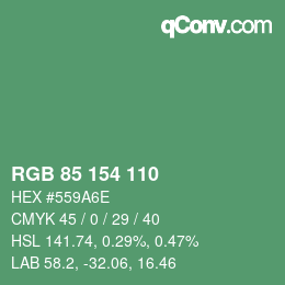 Color code: RGB 85 154 110 | qconv.com