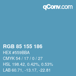 Color code: RGB 85 155 186 | qconv.com