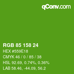 Color code: RGB 85 158 24 | qconv.com