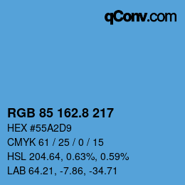 Color code: RGB 85 162.8 217 | qconv.com